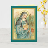 Carte Sainte Brigitte d'Irlande (M 014) (Fleur jaune)