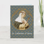 Carte Sainte-Catherine de Sienne (BK 19) Salutation blan (Devant)