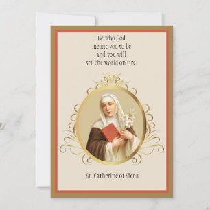 Carte Sainte Catherine de Sienne religieuse