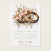 Carte Sainte Catholique de Fleurs de Mariage (Devant)