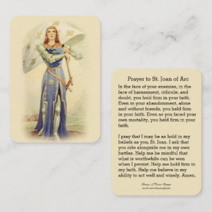 Carte sainte catholique de soldat de drapeau de St