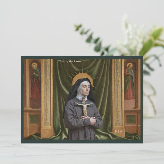 Carte Sainte Catholique | Sainte Claire de Montefa (Debout devant)