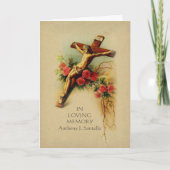 Carte sainte commémorative funèbre catholique de (Devant)