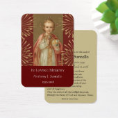 Carte sainte commémorative funèbre de Jésus de (Bureau)