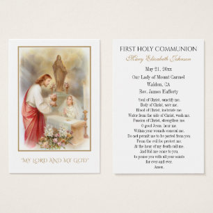 Carte Sainte Communion Catholique de Remembrance p