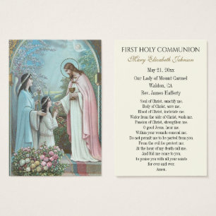 Carte Sainte Communion Catholique pour Garçon ou F