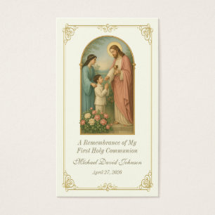 Carte Sainte Communion Catholique Vintage