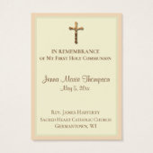 Carte Sainte Communion Solennelle Calice Tradition (Dos)