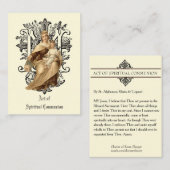 CARTE SAINTE DE COMMUNION SPIRITUELLE PRIÈRE CATHO (Devant / Derrière)