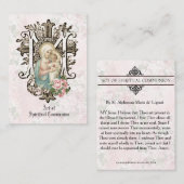 CARTE SAINTE DE COMMUNION SPIRITUELLE PRIÈRE CATHO (Devant / Derrière)