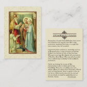 Carte sainte de fiançailles de prière catholique (Devant / Derrière)