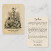 Carte Sainte de la Croix de Jésus Vintage (Devant / Derrière)