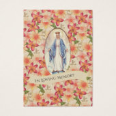 Carte Sainte de la Vierge Marie funéraire (Devant)