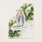 Carte Sainte de la Vierge Marie funéraire (Devant)