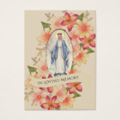 Carte Sainte de la Vierge Marie funéraire (Devant)