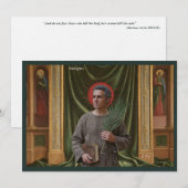 Carte Sainte de l'Art Catholique | Saint Eulogius (Devant / Derrière)
