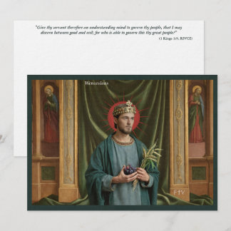 Carte Sainte de l'Art Catholique | Saint Venceslas