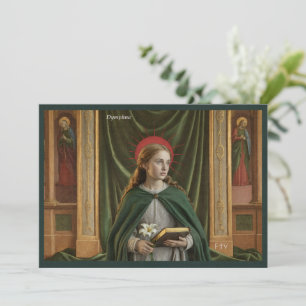 Carte Sainte de l'Art Catholique Sainte Dymphna