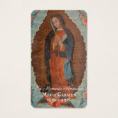 Carte Sainte de l'espagnol catholique Marie funéra (Devant)
