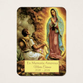 Carte Sainte de l'espagnol catholique Marie funéra (Devant)