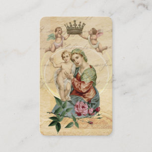 Carte sainte de mère de souvenir catholique du