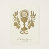 Carte Sainte de prière catholique Mariage d'or (Devant)