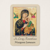 Carte sainte de prière commémorative funèbre (Devant)