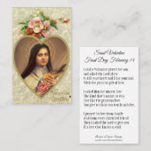 Carte sainte de prière de jour de Valentines avec (Devant / Derrière)