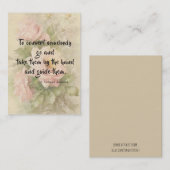 Carte sainte de roses de citation de St Thomas (Devant / Derrière)