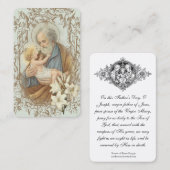 Carte sainte de souvenir catholique de fête des (Devant / Derrière)