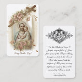 Carte sainte de souvenir catholique de fête des (Devant / Derrière)