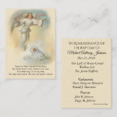 Carte sainte de souvenir de bébé de prière (Devant / Derrière)