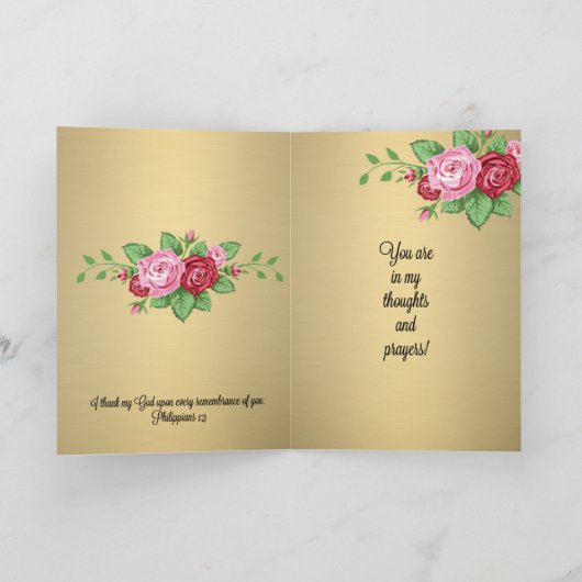 Carte Sainte de voeux/note catholique (Intérieur)