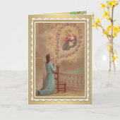 Carte Sainte de voeux/note catholique (Fleur jaune)