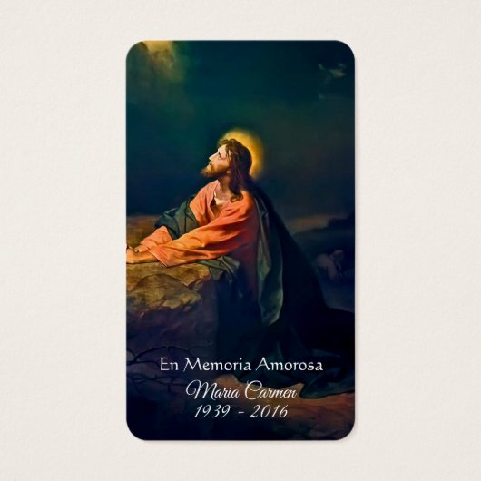 Carte Sainte du Mémorial catholique de Jésus (Devant)