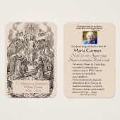 Carte Sainte du Mémorial catholique de Jésus (Devant & derrière)