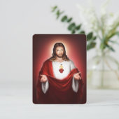 Carte Sainte du Mémorial catholique de Jésus-Coeur (Debout devant)