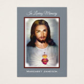 Carte Sainte du Mémorial des funérailles catholiqu (Devant)