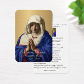 Carte Sainte du Mémorial funéraire catholique Vier (Bureau)