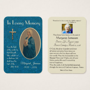 Carte Sainte du Mémorial funéraire catholique Vier