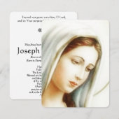 Carte Sainte du Mémorial funéraire catholique Vier (Devant / Derrière)