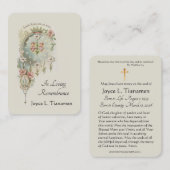 Carte Sainte du Mémorial funéraire catholique Vier (Devant / Derrière)