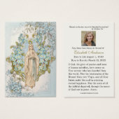 Carte Sainte du Mémorial funéraire catholique Vier (Devant & derrière)