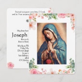 Carte Sainte du Mémorial funéraire catholique Vier (Devant / Derrière)