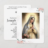 Carte Sainte du Mémorial funéraire catholique Vier (Devant / Derrière)