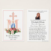 Carte Sainte du Mémorial funéraire catholique Vier (Devant & derrière)