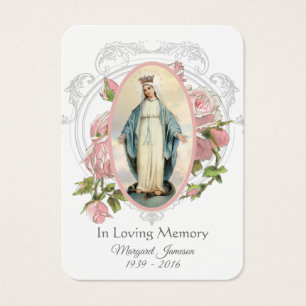 Carte Sainte du Mémorial funéraire catholique Vier