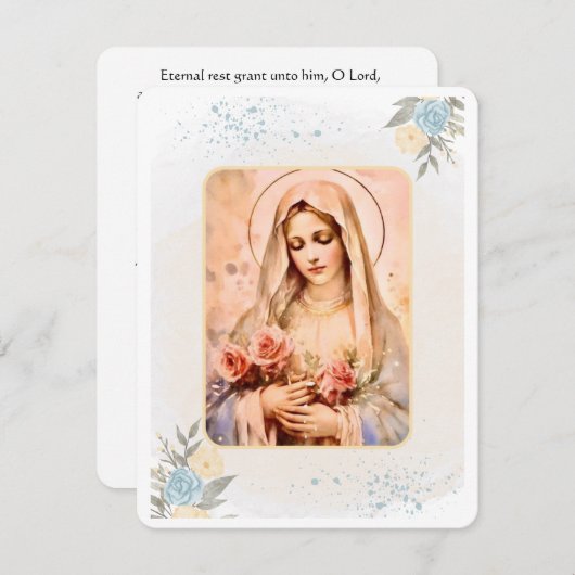 Carte Sainte du Mémorial funéraire catholique Vier (Devant / Derrière)