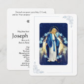 Carte Sainte du Mémorial funéraire catholique Vier (Devant / Derrière)