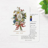 Carte Sainte du Mémorial funéraire catholique Vier (Bureau)